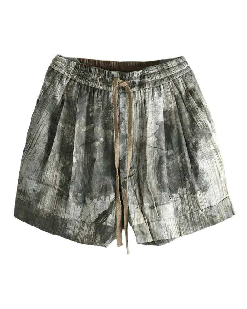 Ziggy Chen drawstring print shorts - Grün Grün