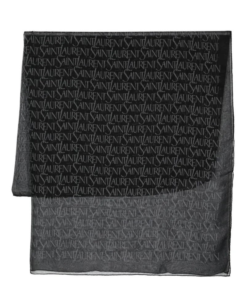 Saint Laurent Eckiger Schal - Schwarz Schwarz
