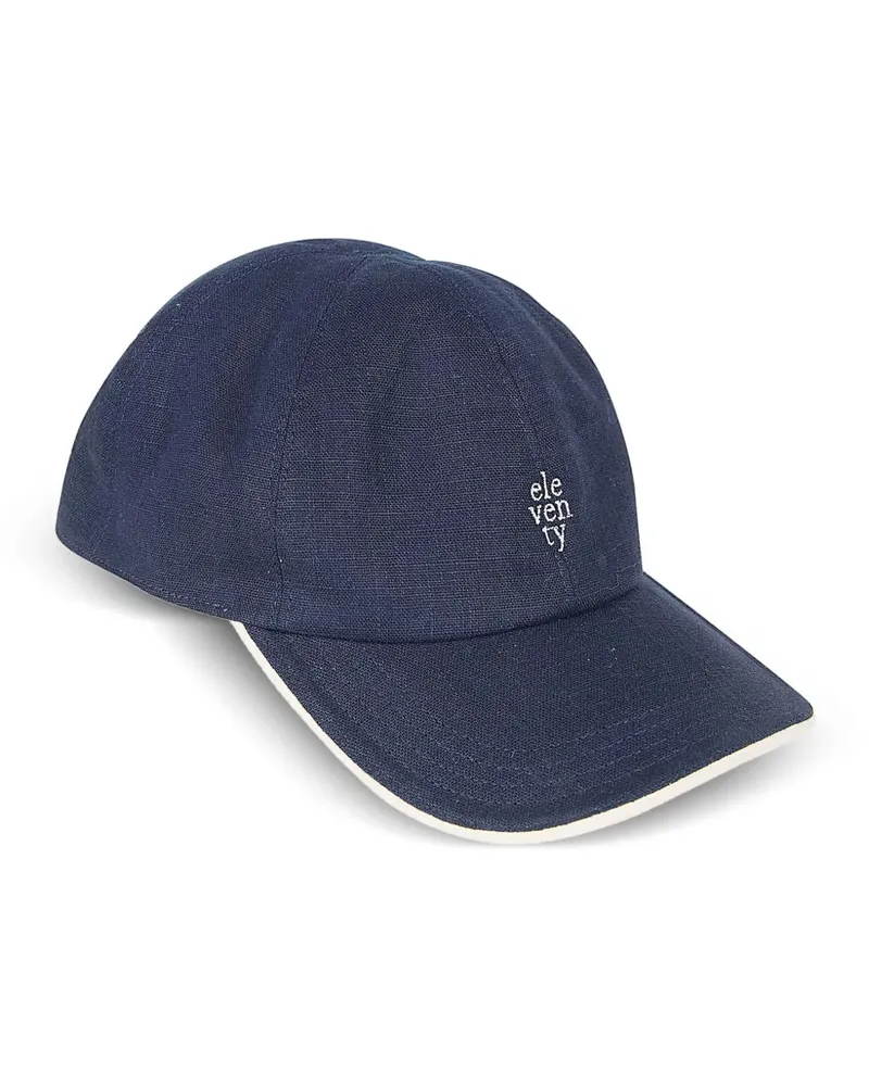 Eleventy logo-embroidered baseball cap - Blau Blau