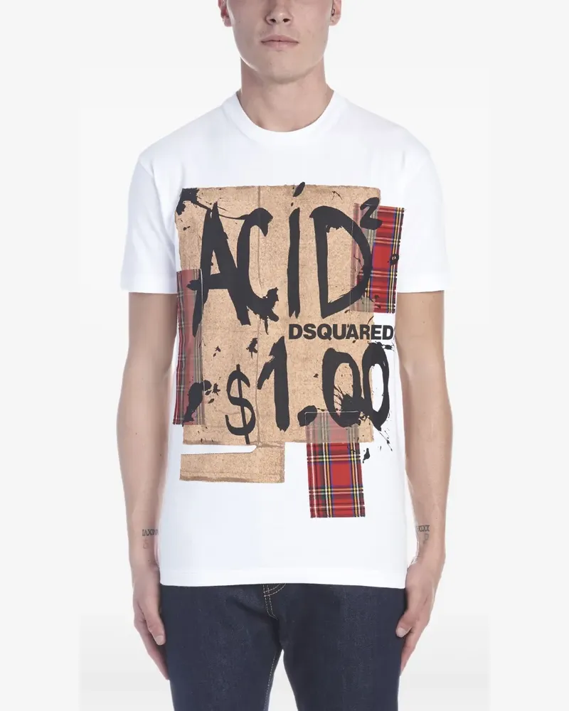 Dsquared2 T-Shirt mit grafischem Print - Weiß Weiß
