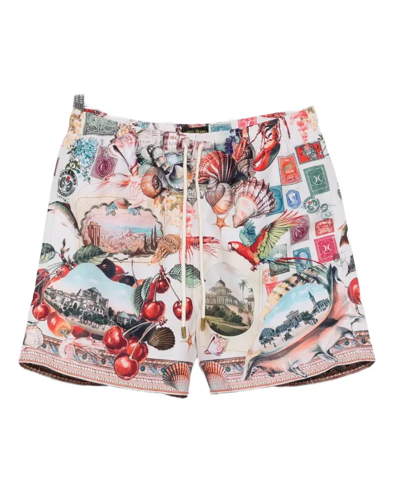 Camilla Shorts mit Postkarten-Print - Nude Nude