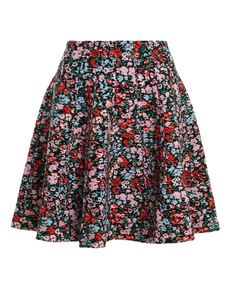 Essentiel Rock mit Blumenmuster - Schwarz Schwarz