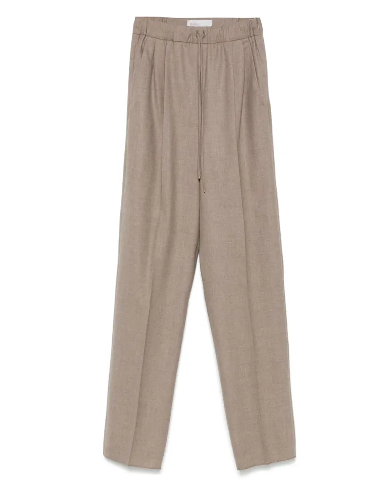 Max Mara Hose mit hohem Bund - Braun Braun