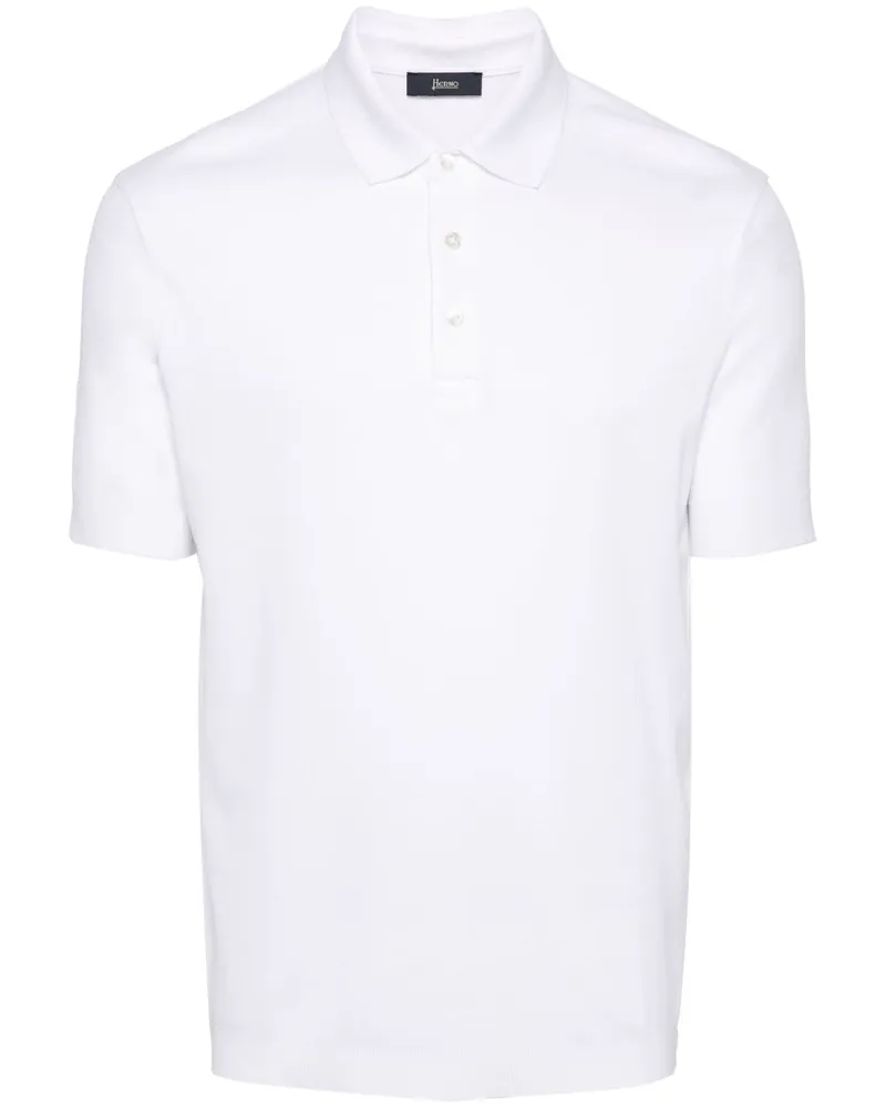 Herno Gestricktes Poloshirt - Weiß Weiß