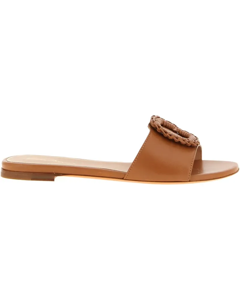 Santoni Gewebte Corolle Sandalen - Braun Braun