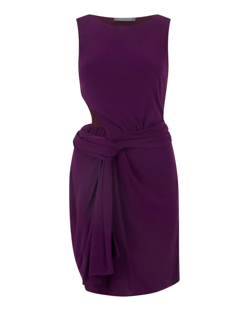 Alberta Ferretti draped sleeveless mini dress - Violett Violett