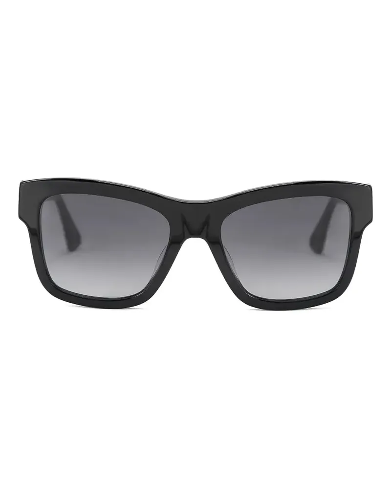 Kurt Geiger leopard-print square-frame sunglasses - Schwarz Schwarz