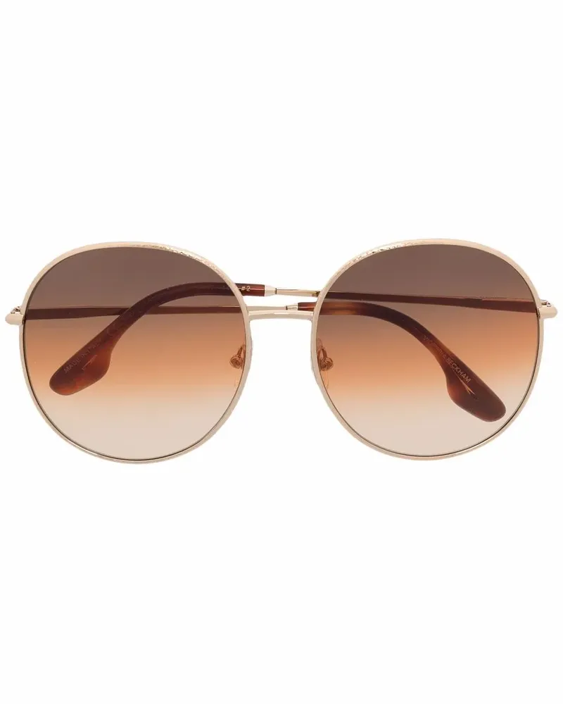 Victoria Beckham Runde Sonnenbrille mit Farbverlauf - Gold Gold