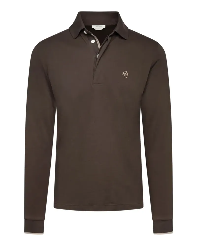 Jacob Cohën Poloshirt mit Logo-Stickerei - Braun Braun