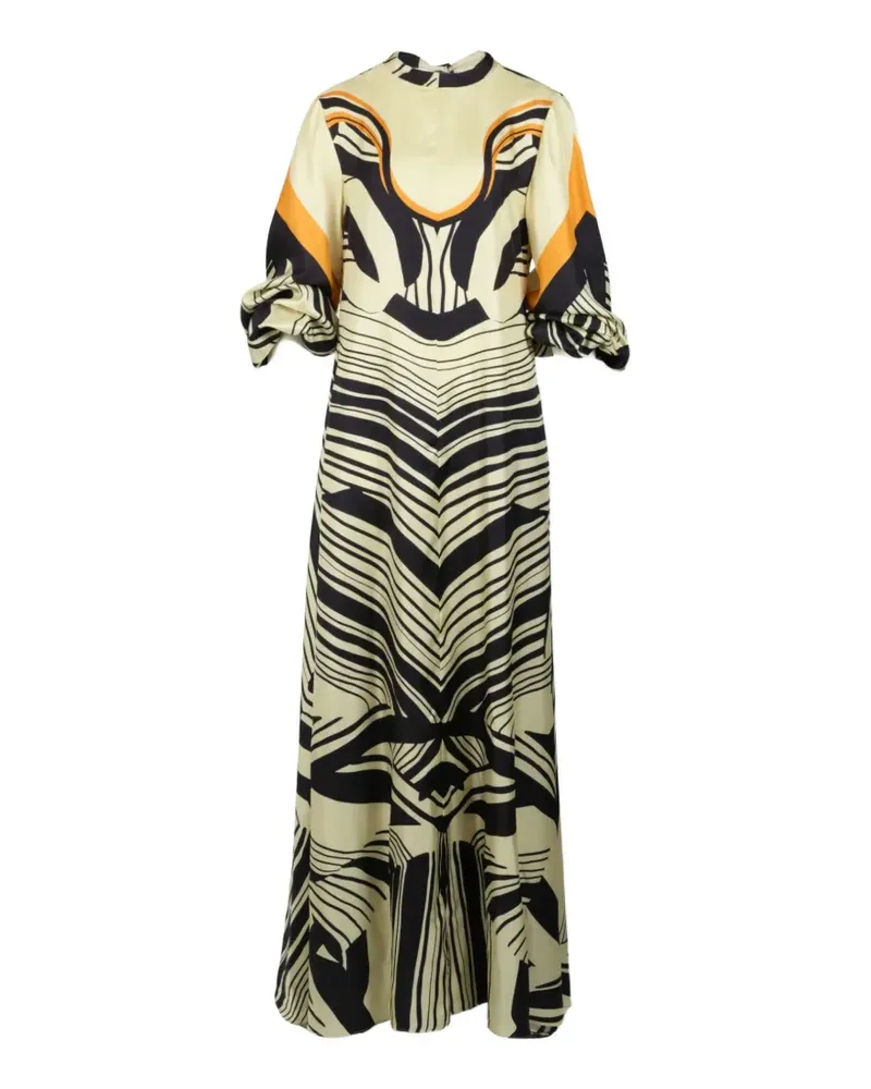 Raquel Diniz balloon-sleeve maxi dress - Nude Nude