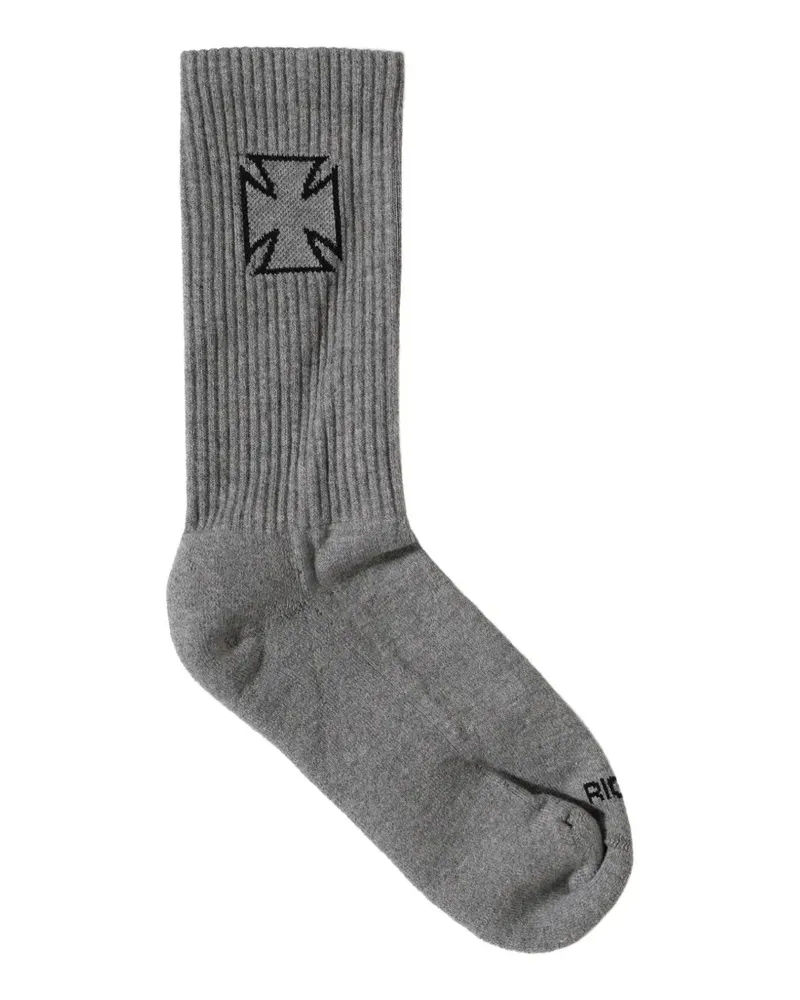VETEMENTS Socken mit Kreuzverzierung - Grau Grau