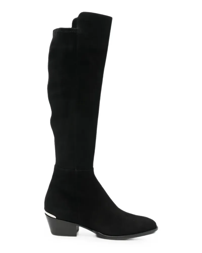 Truman's Shoes Kniehohe Stiefel aus Wildleder - Schwarz Schwarz