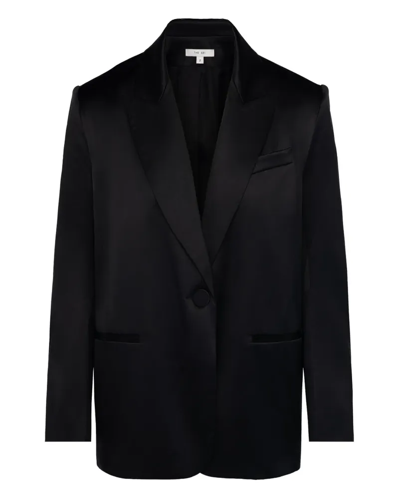 The Sei Einreihiger Satinblazer - Schwarz Schwarz