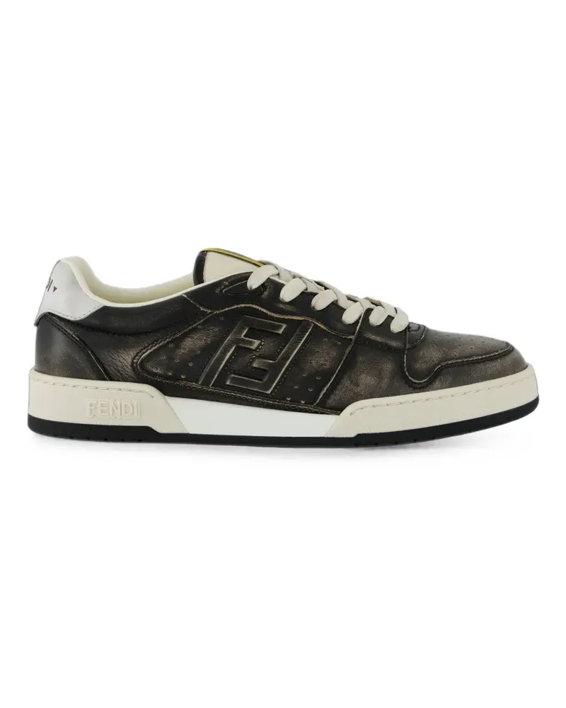 Fendi Sneakers mit FF-Logo im Distressed-Look - Schwarz Schwarz