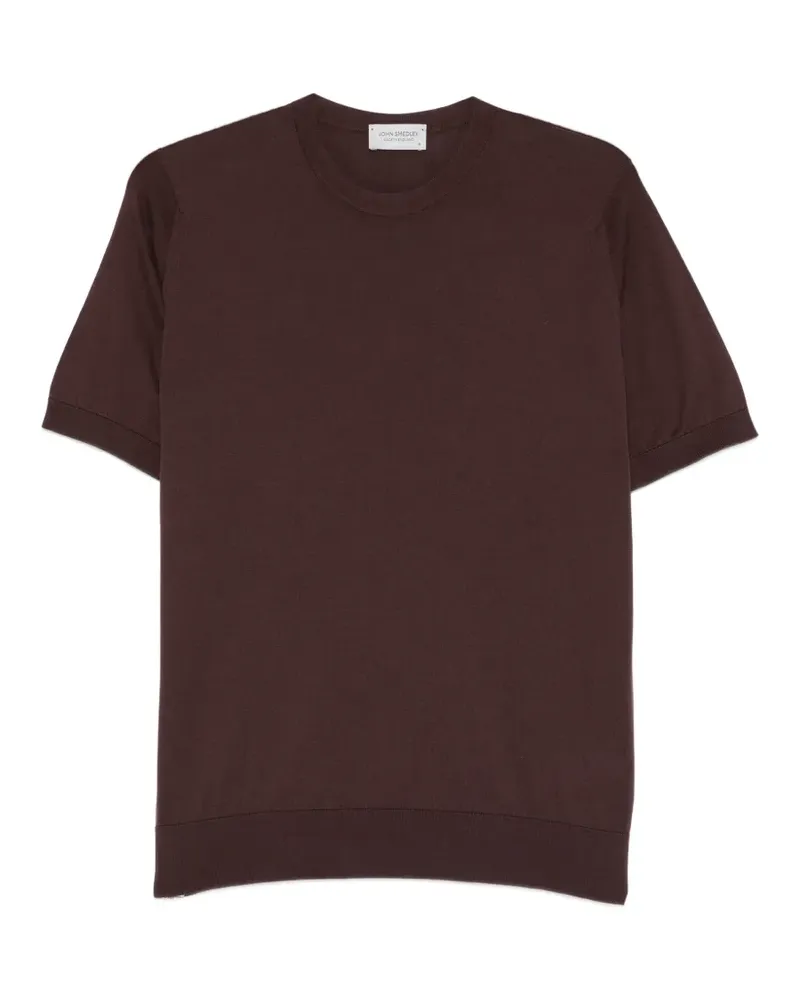 John Smedley Klassisches T-Shirt - Braun Braun