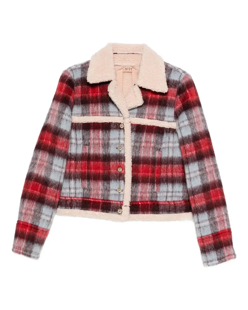 N° 21 Karierte Jacke mit Knöpfen - Rot Rot
