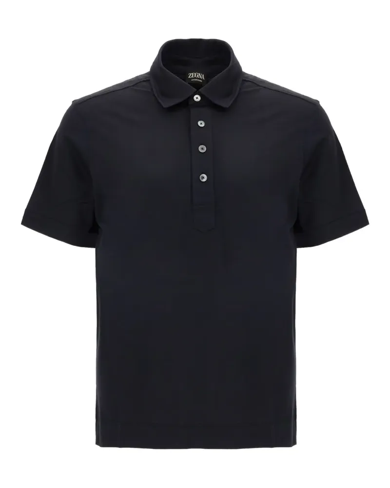 Ermenegildo Zegna button-fastening polo shirt - Blau Blau