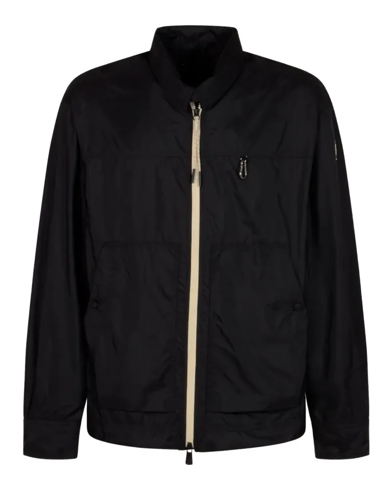 Moncler Brive Jacke mit Logo - Schwarz Schwarz