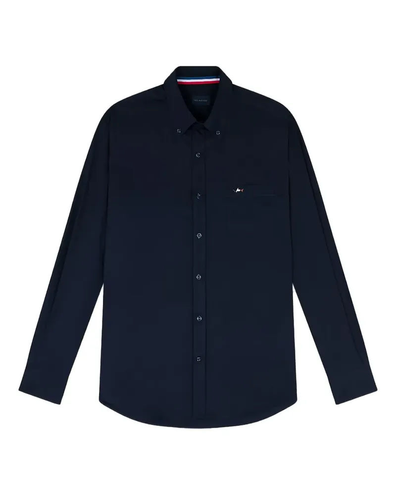 Paul & Shark logo-patch button-down shirt - Blau Blau