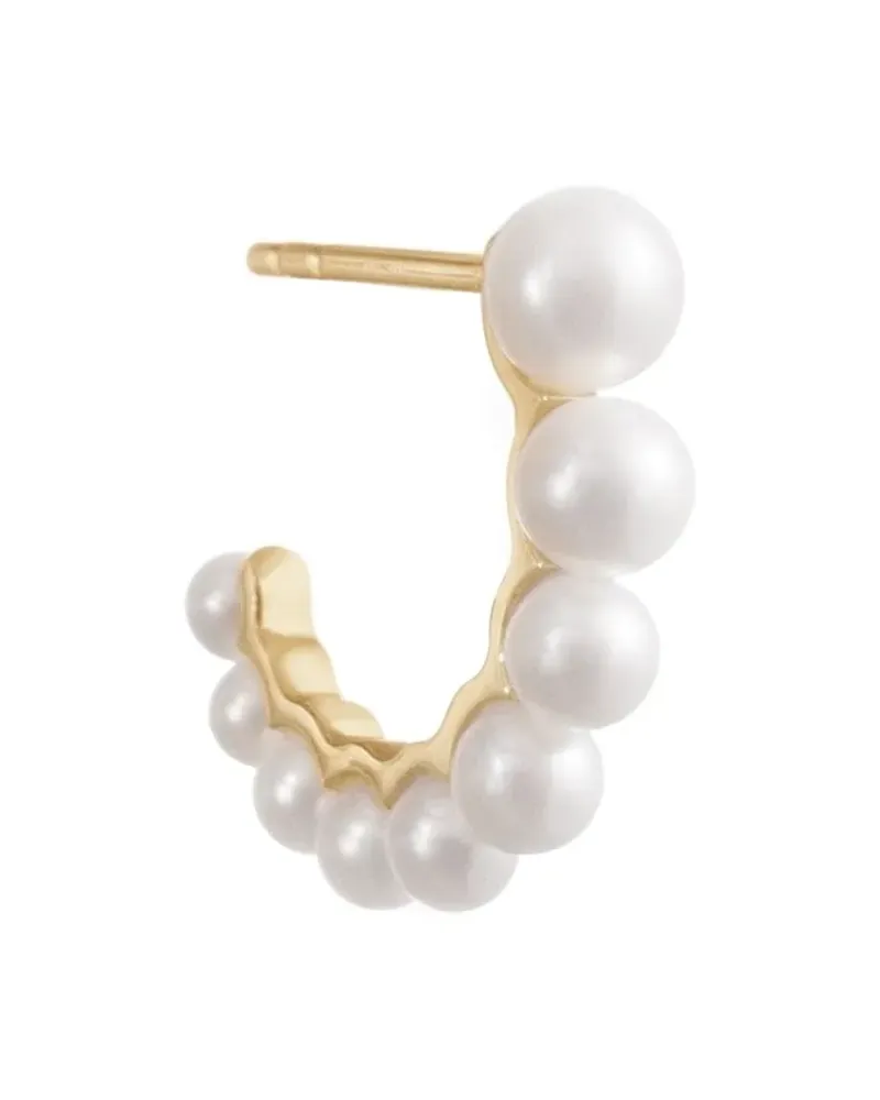 Sophie Bille Brahe 14kt recycelter Petit Boucle de Perle Gelbgoldohrring mit Süßwasserperle Gold