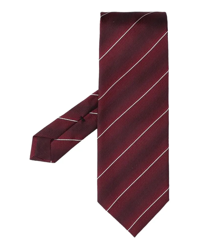 Tom Ford Seidenkrawatte mit diagonalen Streifen - Rot Rot