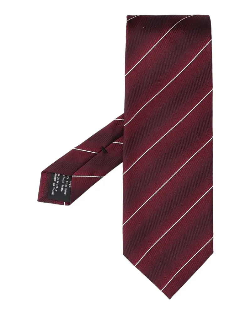 Tom Ford Seidenkrawatte mit diagonalen Streifen - Rot Rot