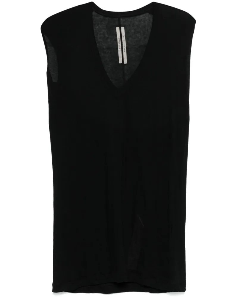 Rick Owens T-Shirt mit tiefem V-Ausschnitt Schwarz