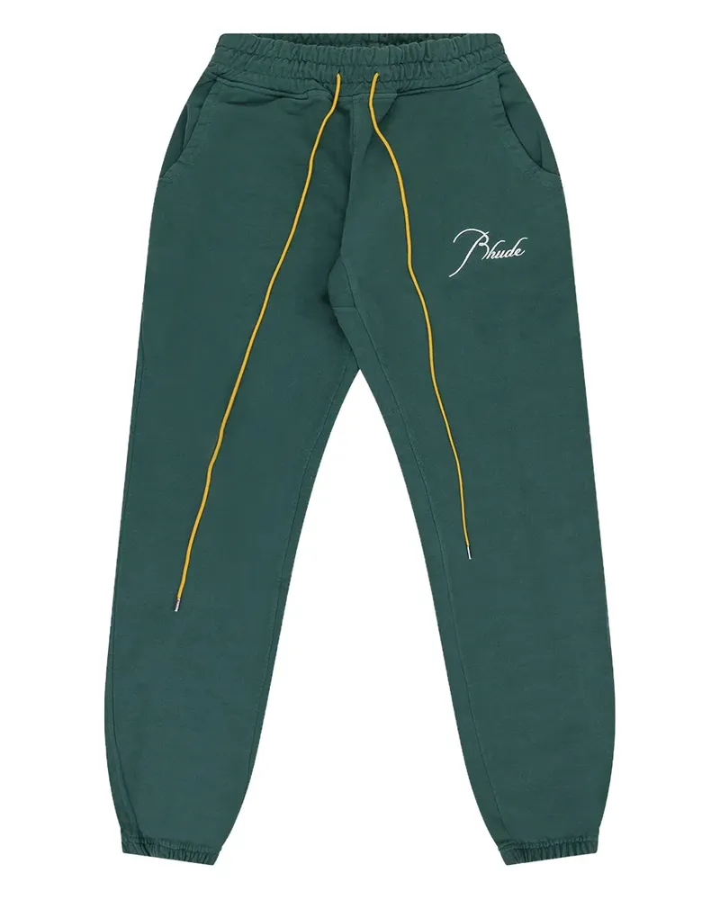 RHUDE Frottee-Jogginghose mit Kordelzug - Grün Grün