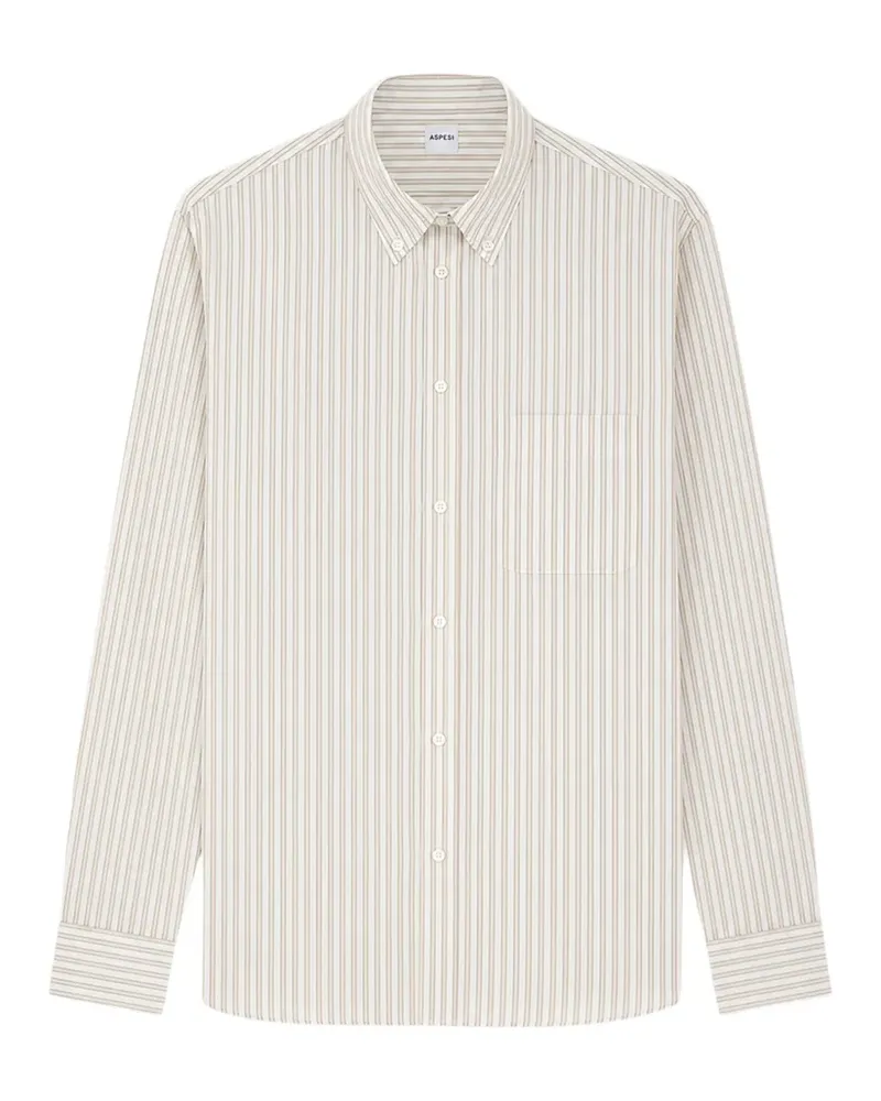 ASPESI striped button-down shirt - Nude Nude