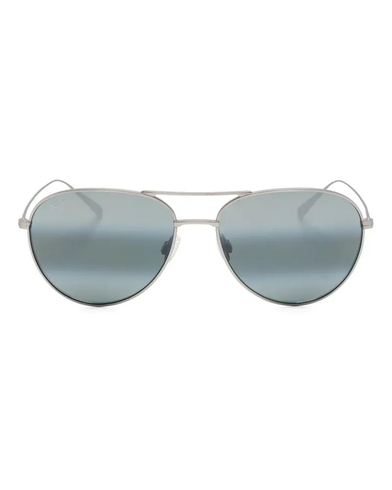 Maui Jim Getönte Pilotenbrille - Silber Silber