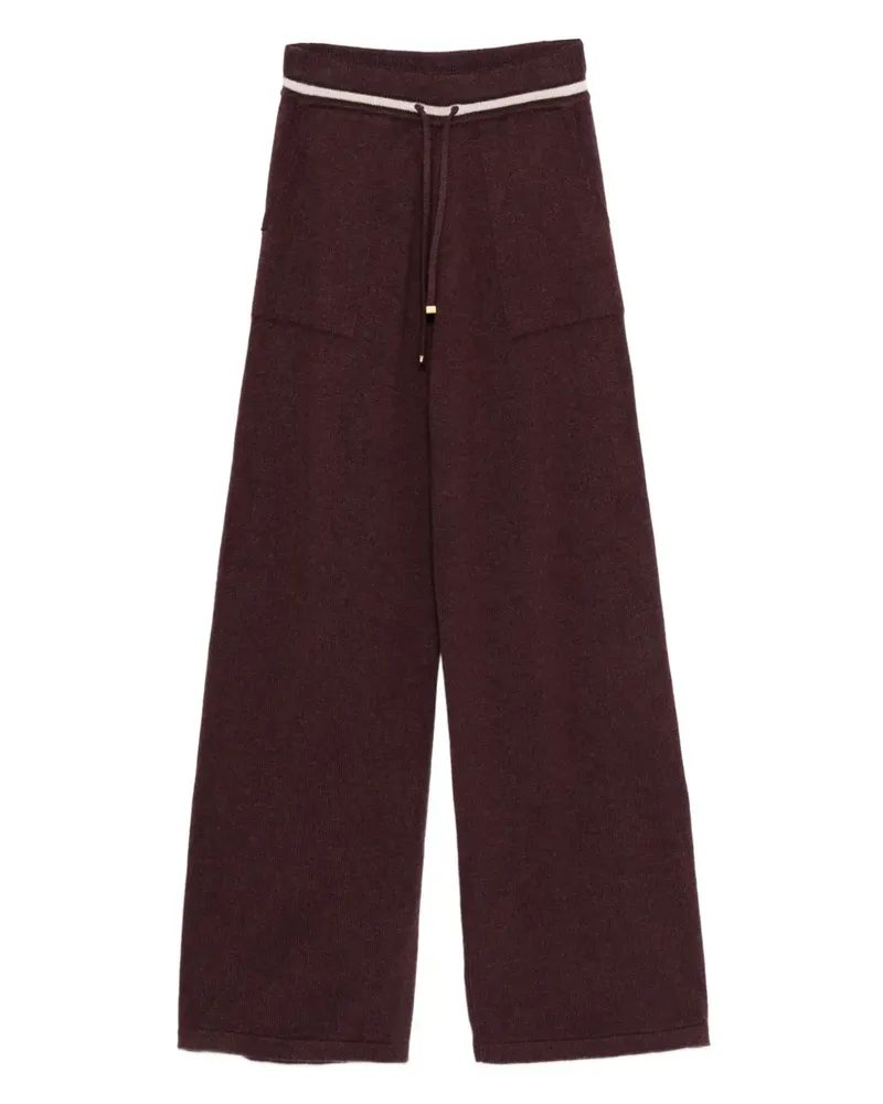 Eleventy Gerippte Hose mit Kordelzug - Rot Rot