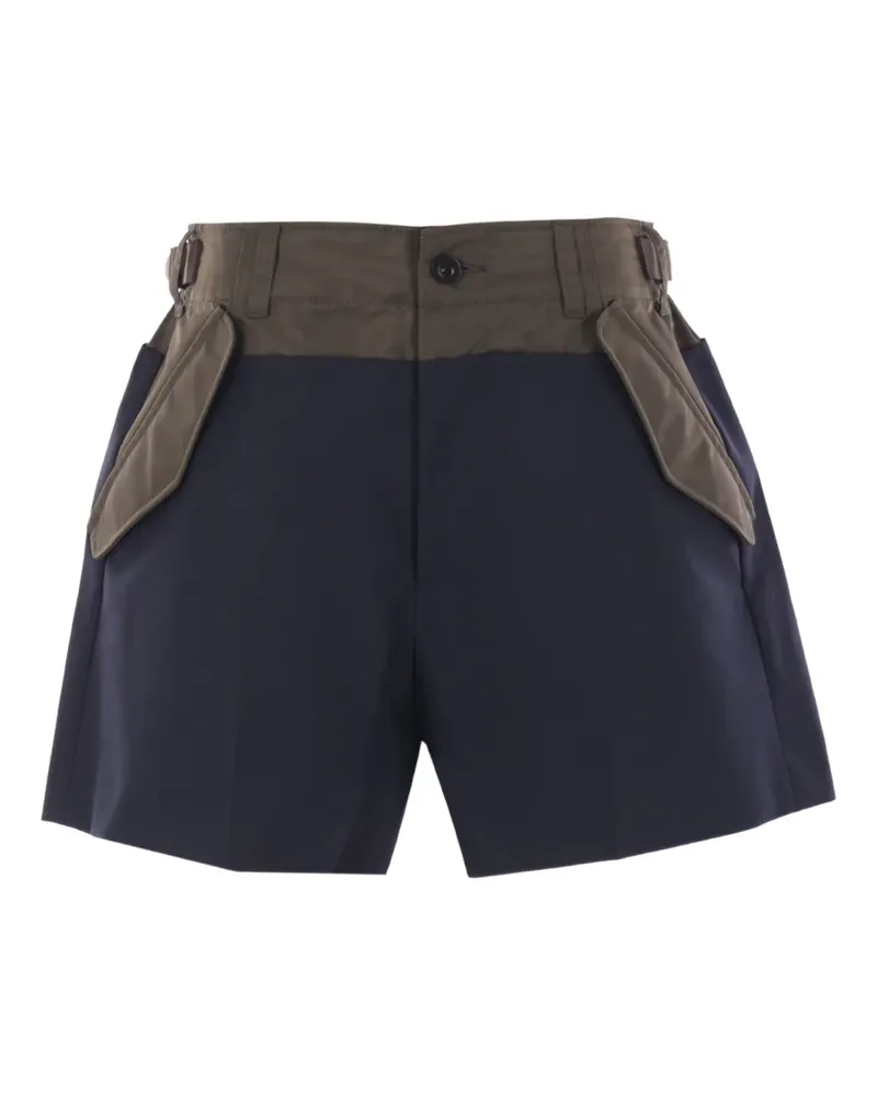 Sacai Shorts mit Gürtel - Blau Blau