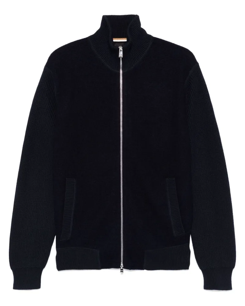 HUGO BOSS Cardigan mit Zopfmuster - Blau Blau