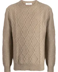 Pringle of Scotland Kaschmirpullover mit Zopfmuster Nude