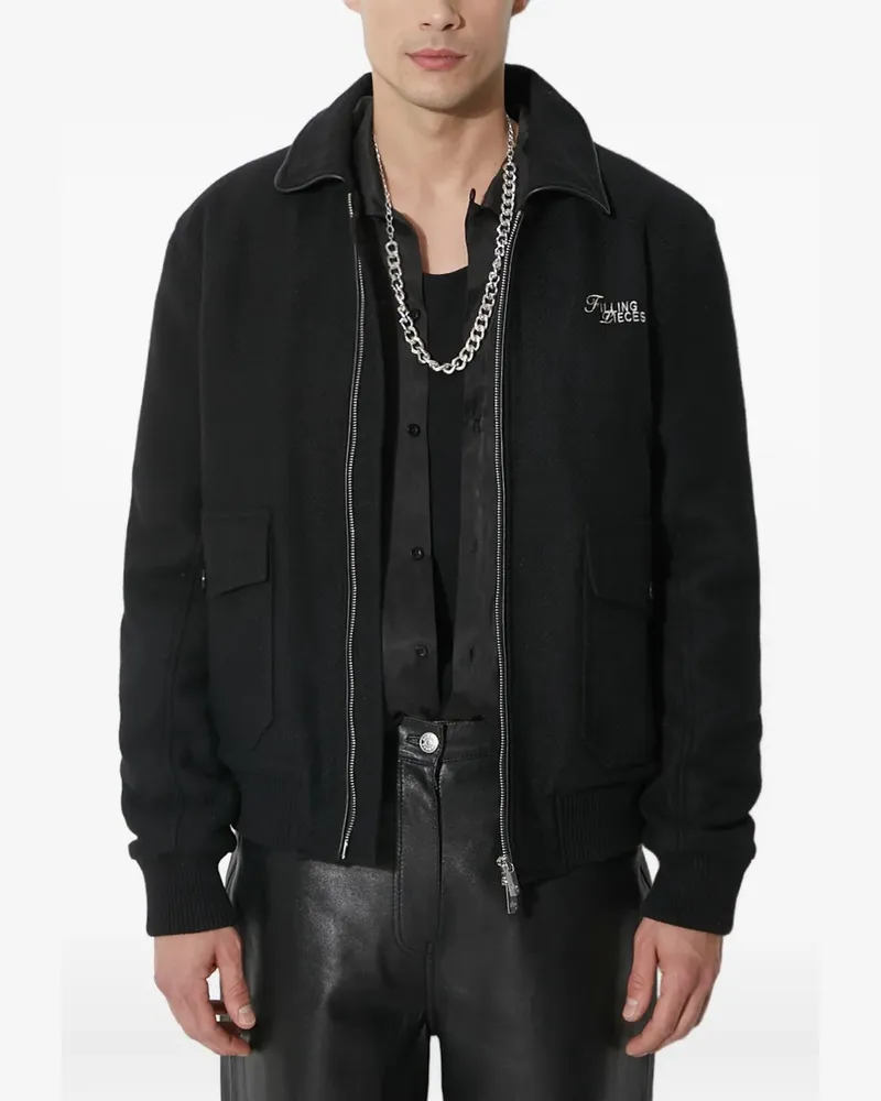 Filling Pieces Bestickte Bomberjacke - 1861 BLACK 1861