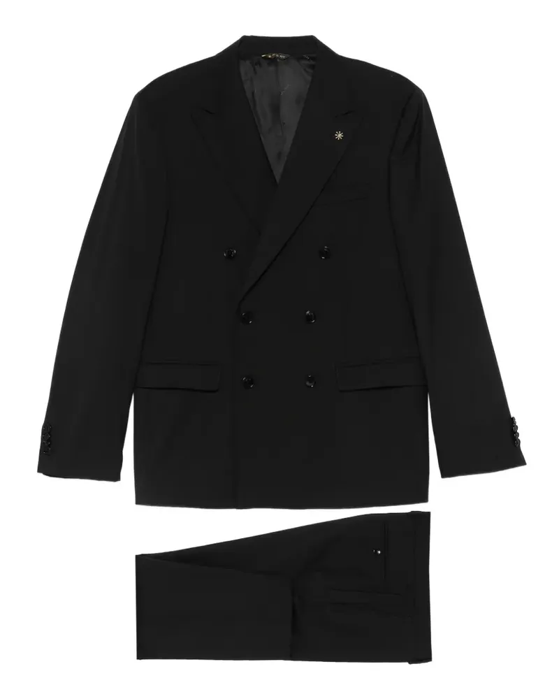 Manuel Ritz double-breasted suit - Schwarz Schwarz