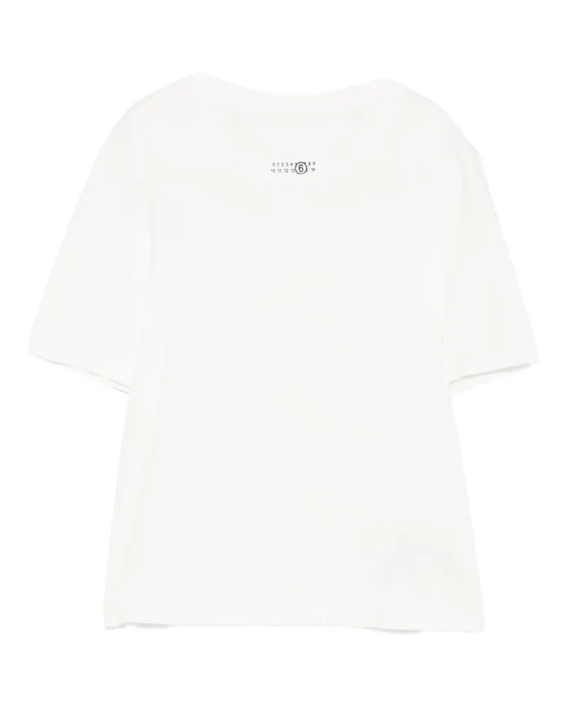 Maison Margiela T-Shirt mit Logo-Print - Weiß Weiß