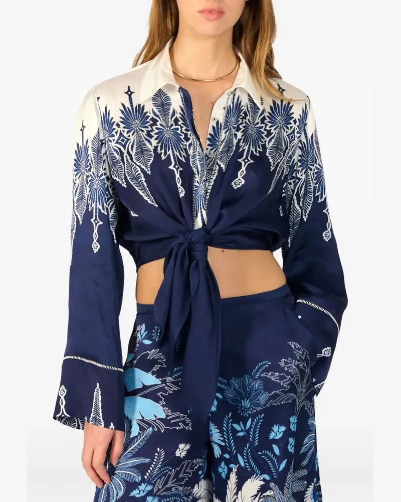 Poupette St Barth Sidonie Hemd mit Blumenprint - Blau Blau