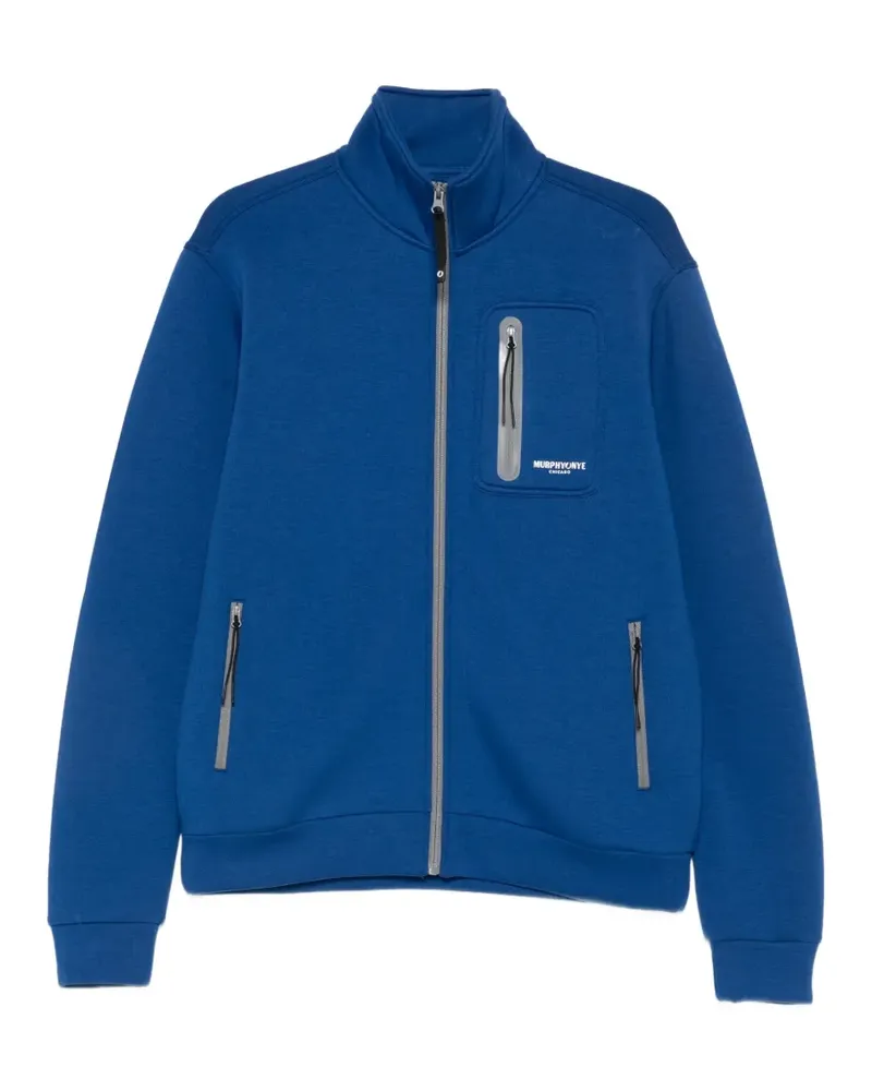 Murphy & Nye Shore zip-up logo-print sweatshirt - Blau Blau