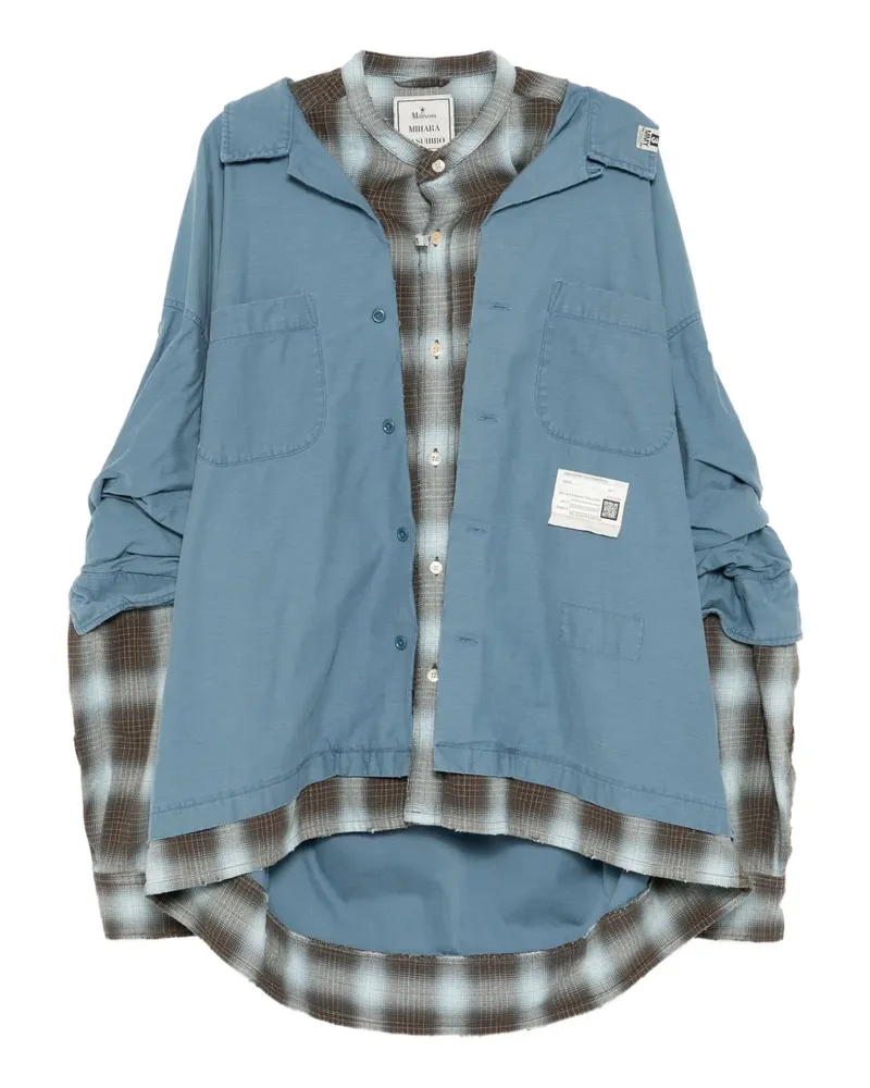 MIHARAYASUHIRO Langarmshirt im Layering-Look - Blau Blau