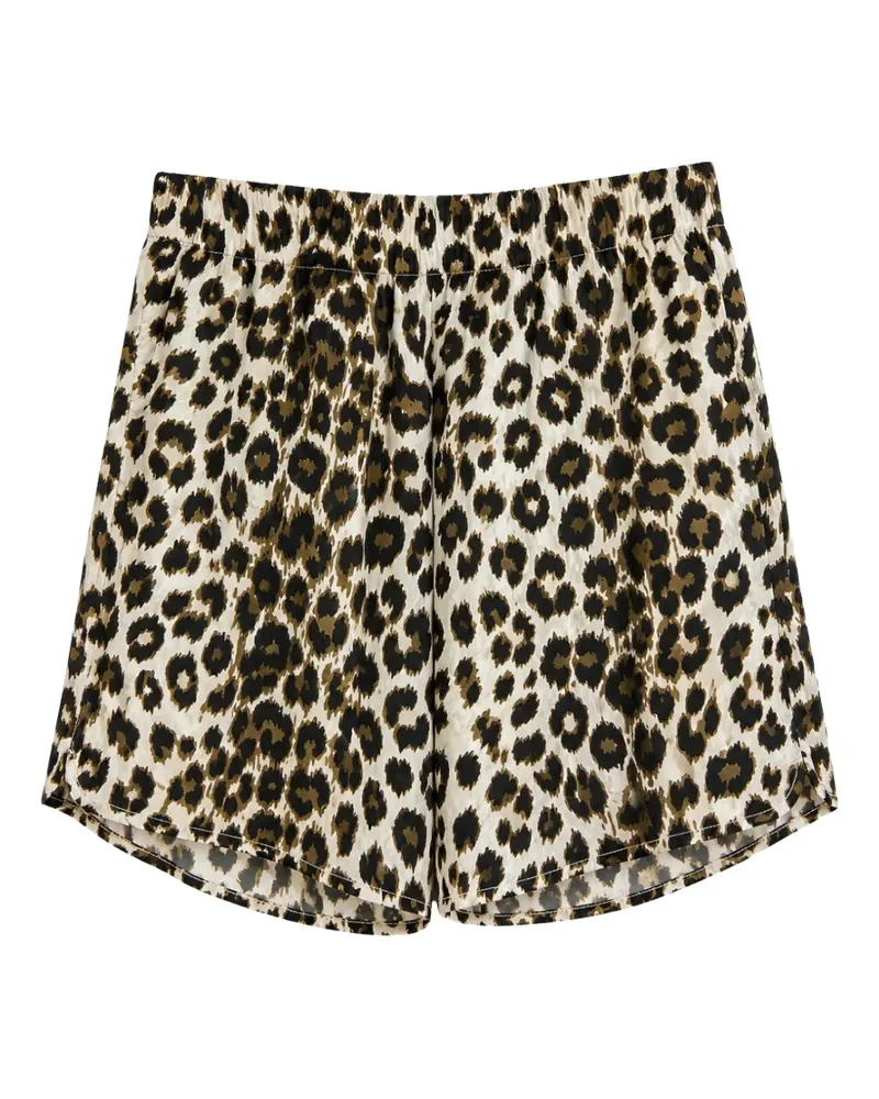 Jucca Shorts mit Leopardenprint - Nude Nude
