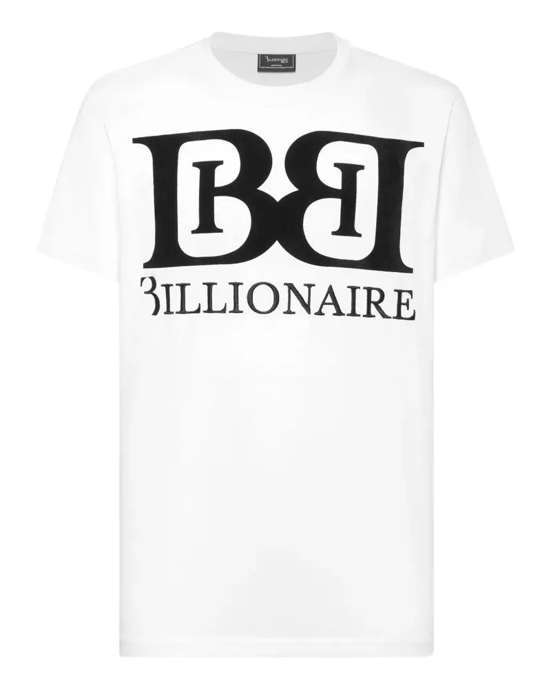 Billionaire T-Shirt mit Logo-Print - Weiß Weiß