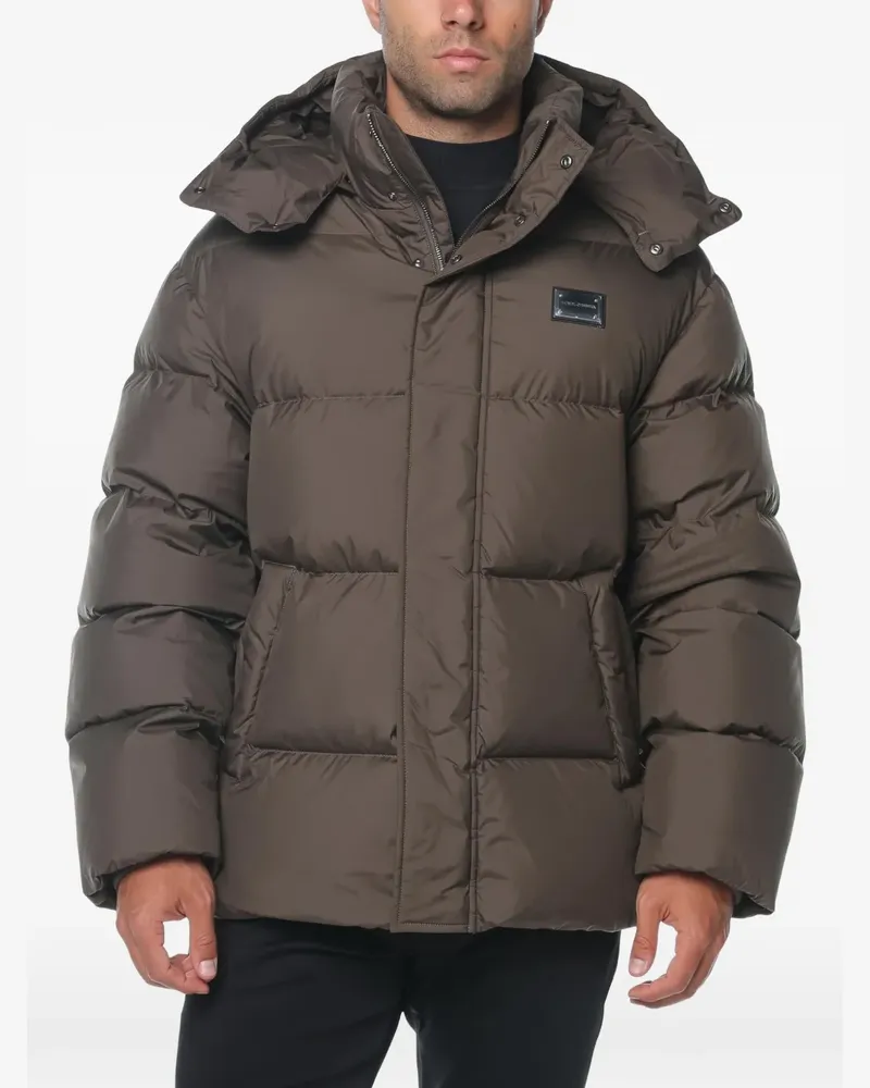 Emporio Armani Daunenjacke aus ultrafeinem Ripstop mit regulärer Passform - Grün Grün