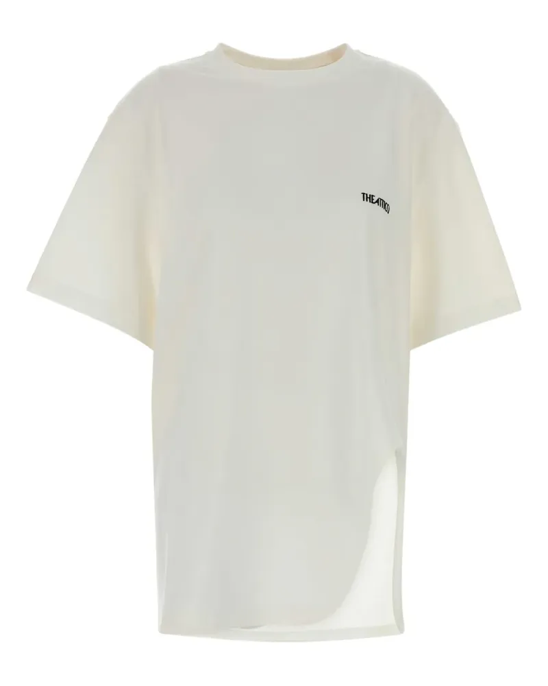 ATTICO slit crew-neck T-shirt - Weiß Weiß