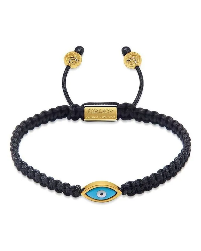 Nialaya Armband mit Evil Eye - Schwarz Schwarz