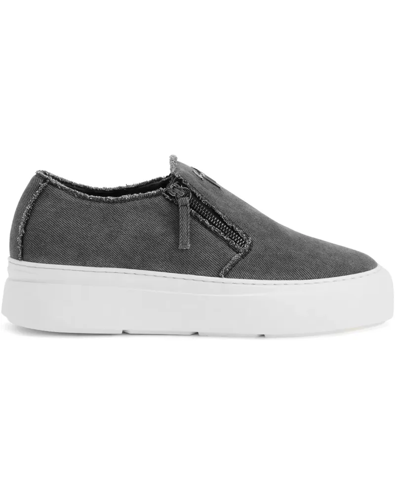 Giuseppe Zanotti Sneakers aus Leder - Grau Grau