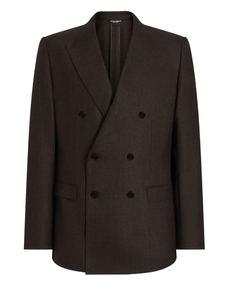 Dolce & Gabbana Doppelreihiges Taormina Sakko - Braun Braun