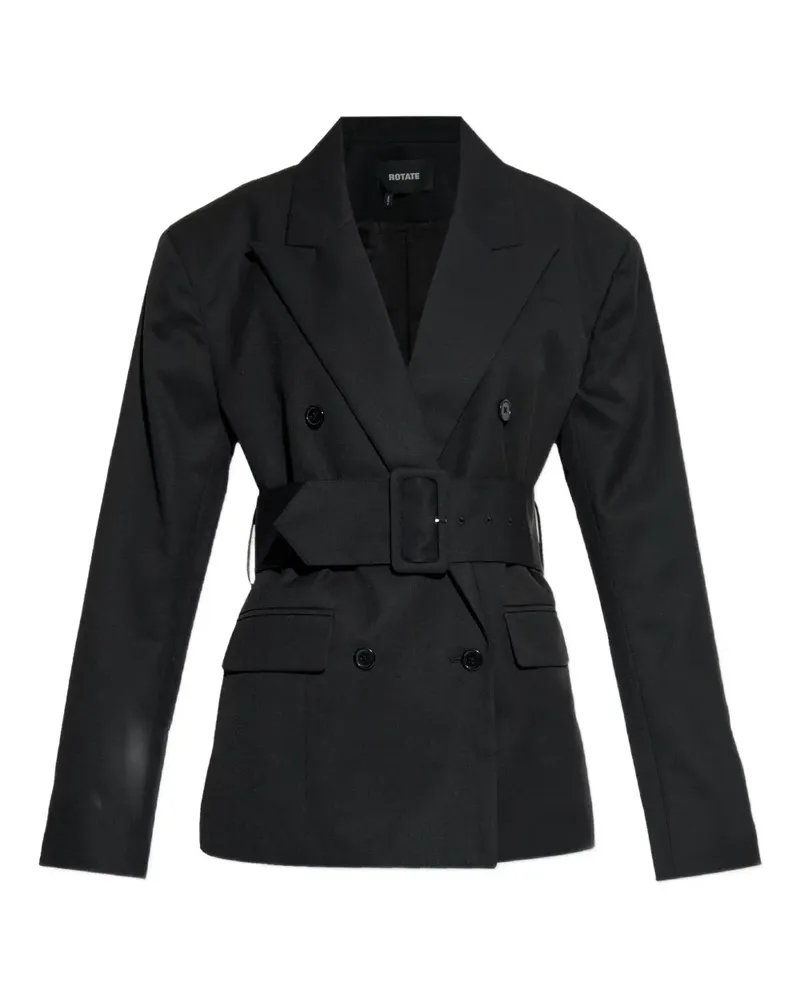 ROTATE Birger Christensen belted double-breasted blazer - Schwarz Schwarz