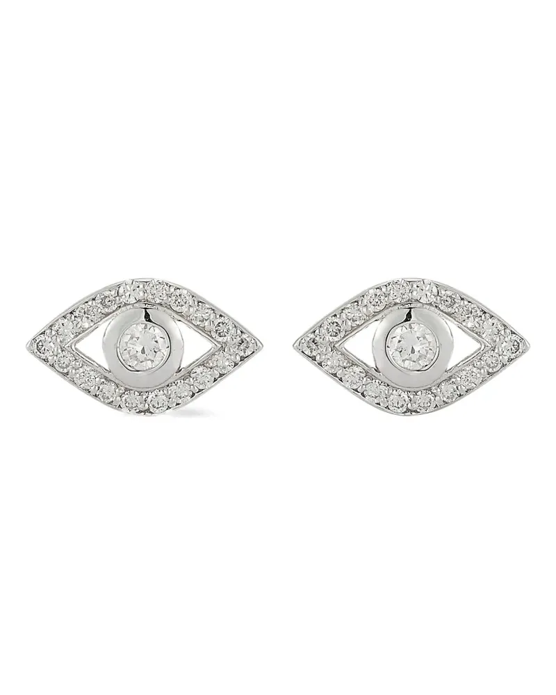 MATEO Evil Eye Ohrringe mit Diamanten - Silber Silber