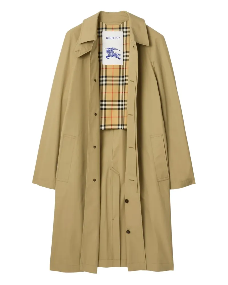 Burberry Einreihiger Mantel - Nude Nude